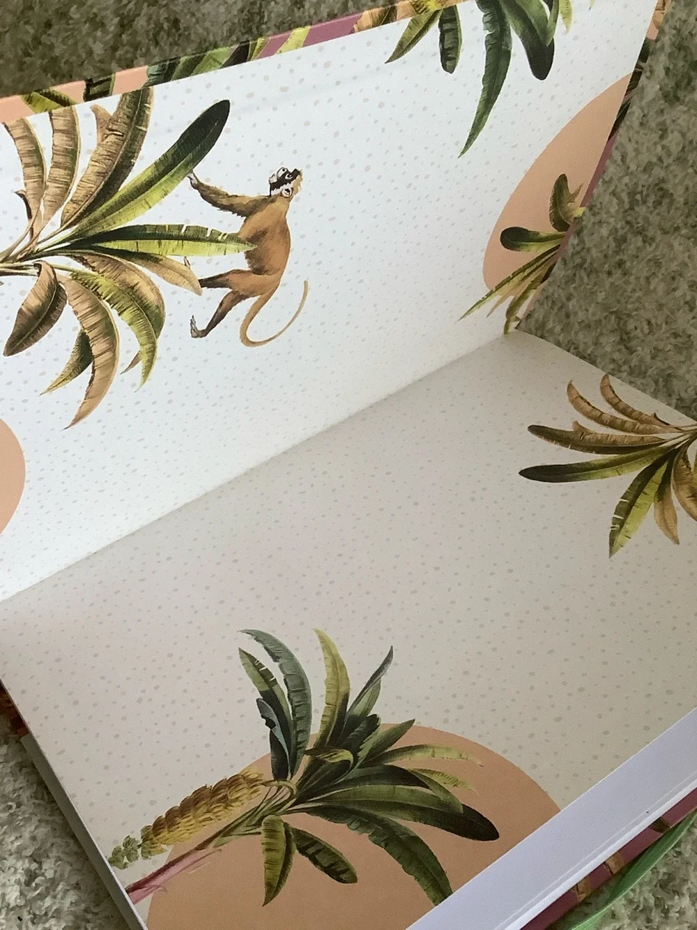 Tropical Monkeys Palm Trees Journal Notebook Bullet Journal NWT 176 dotted pages